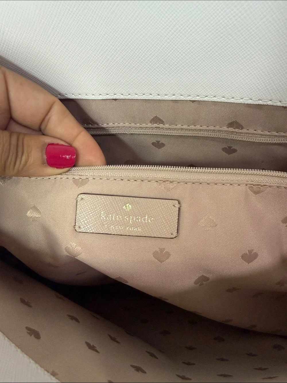 kate spade Beige, White & Black Colorblock Tote